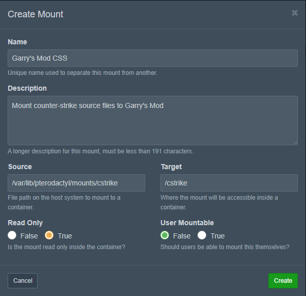 Garry's Mod Mount Example